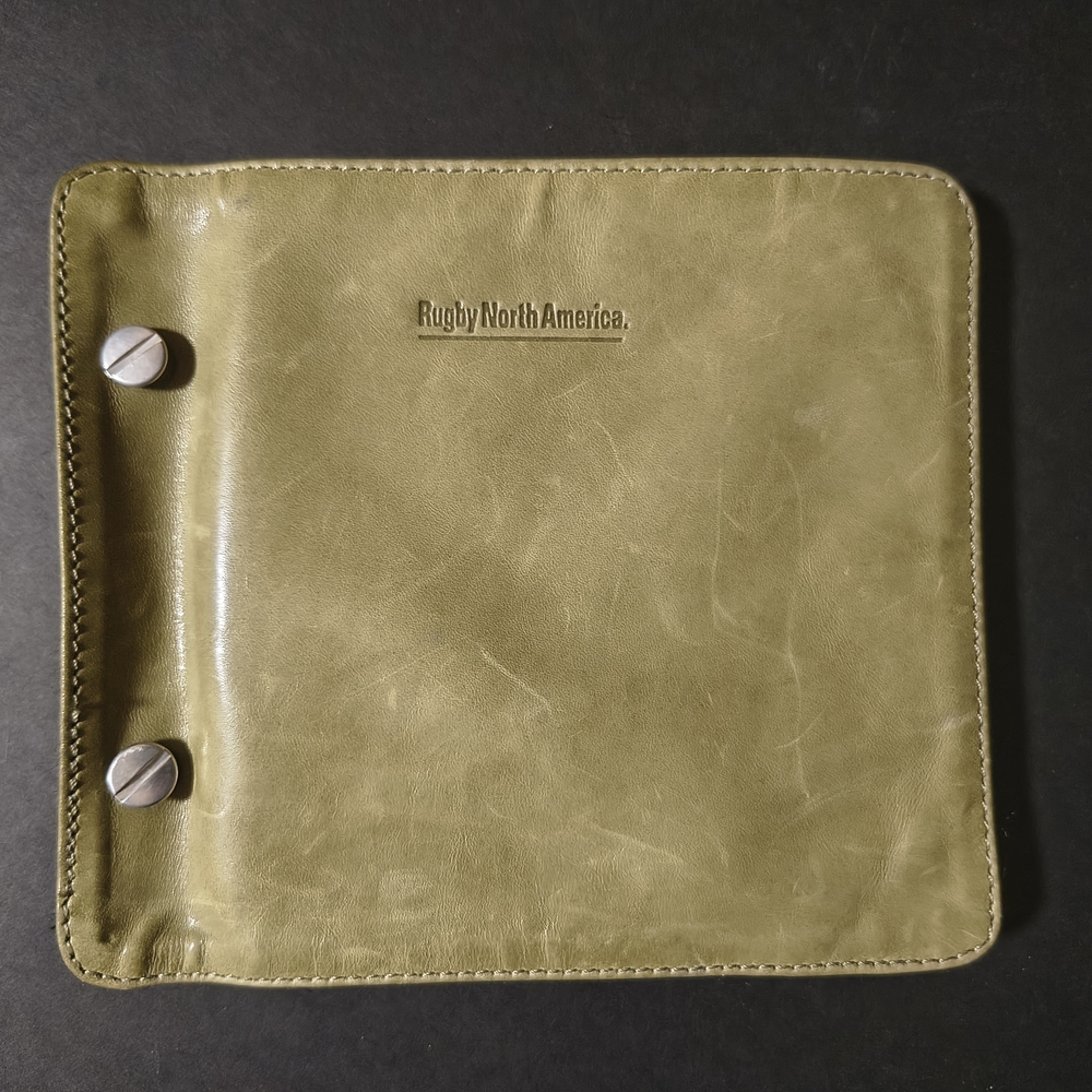 Rugby North America Olive Leather CD DVD Case
